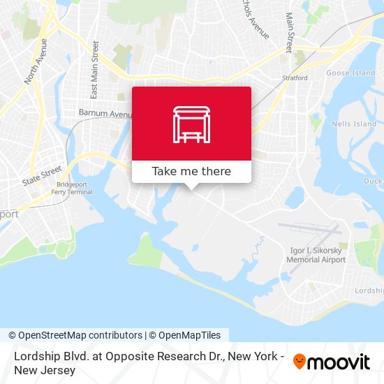 Lordship Blvd. at Opposite Research Dr. map
