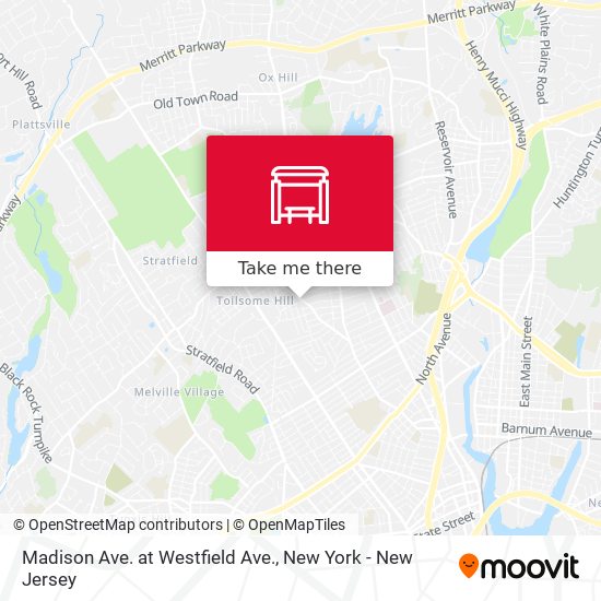Madison Ave. at Westfield Ave. map