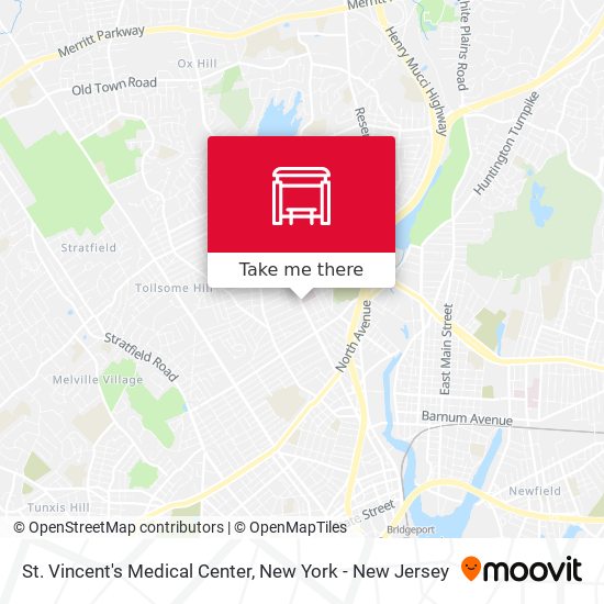 St. Vincent's Medical Center map