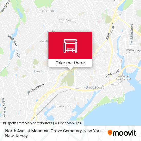 North Ave. at Mountain Grove Cemetary map