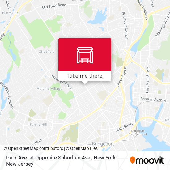 Park Ave. at Opposite Suburban Ave. map