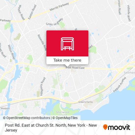 Post Rd. East at Church St. North map