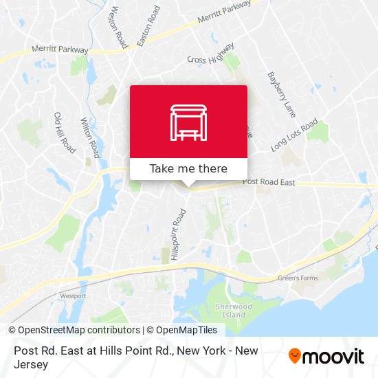 Post Rd. East at Hills Point Rd. map