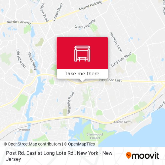 Post Rd. East at Long Lots Rd. map