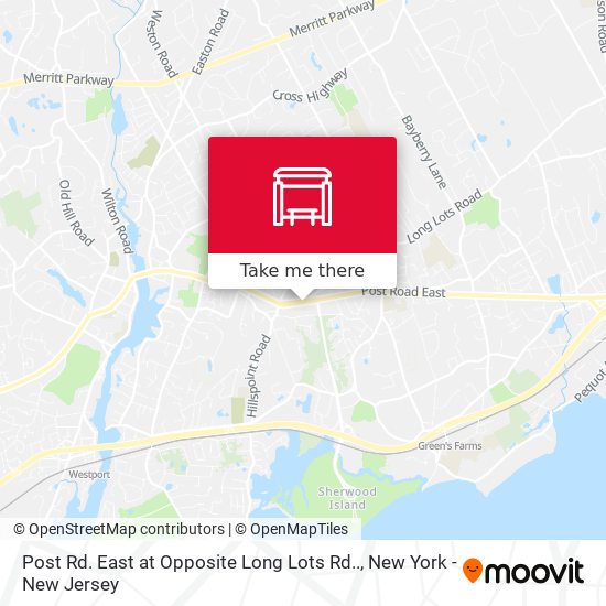 Post Rd. East at Opposite Long Lots Rd.. map