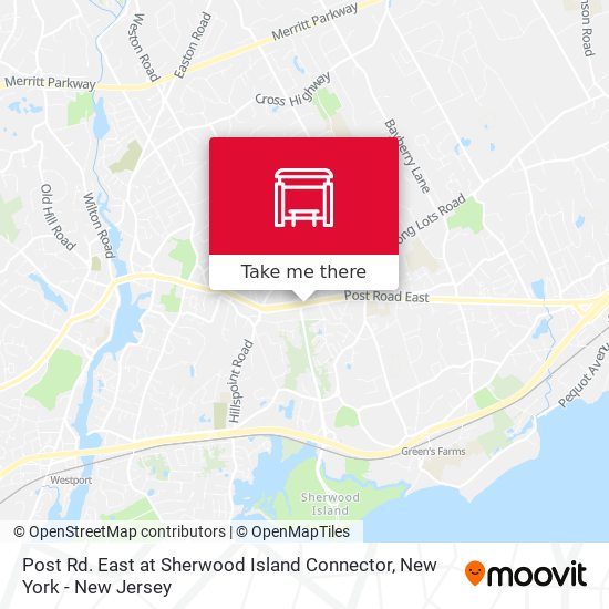 Post Rd. East at Sherwood Island Connector map