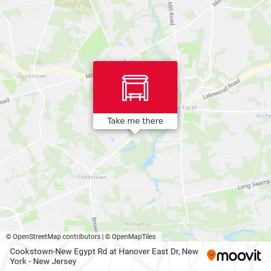 Mapa de Cookstown-New Egypt Rd at Hanover East Dr