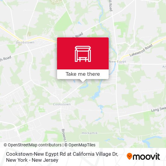 Cookstown-New Egypt Rd at California Village Dr map