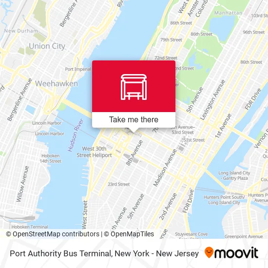 Port Authority Bus Terminal map