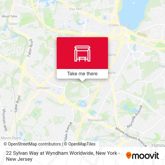 22 Sylvan Way at Wyndham Worldwide map
