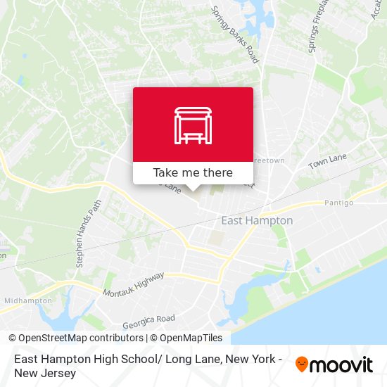 Mapa de East Hampton High School/ Long Lane