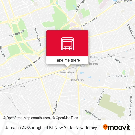 Jamaica Av/Springfield Bl map