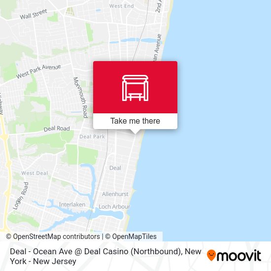 Mapa de Deal - Ocean Ave @ Deal Casino (Northbound)