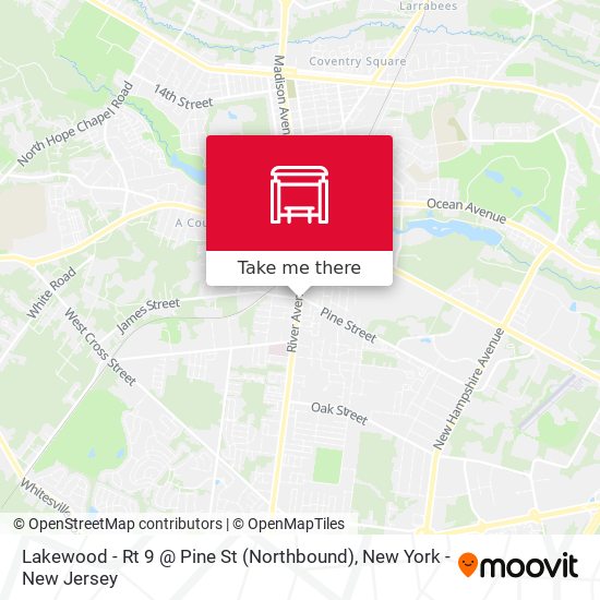 Lakewood - Rt 9 @ Pine St (Northbound) map