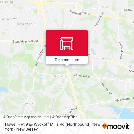 Howell - Rt 9 @ Wyckoff Mills Rd (Northbound) map