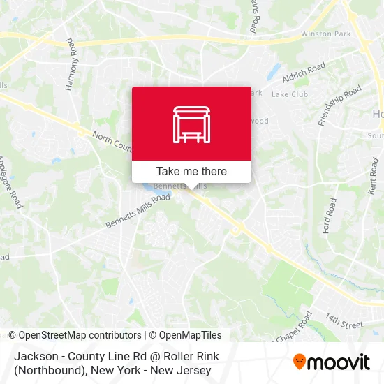 Jackson - County Line Rd @ Roller Rink (Northbound) map