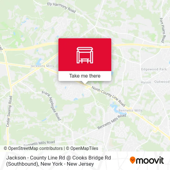 Jackson - County Line Rd @ Cooks Bridge Rd (Southbound) map