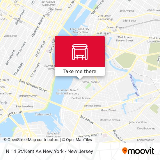 Mapa de N 14 St/Kent Av