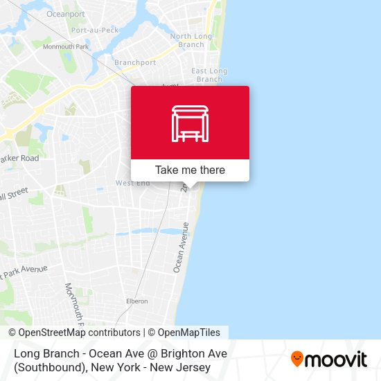 Long Branch - Ocean Ave @ Brighton Ave (Southbound) map
