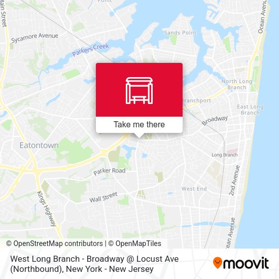 West Long Branch - Broadway @ Locust Ave (Northbound) map