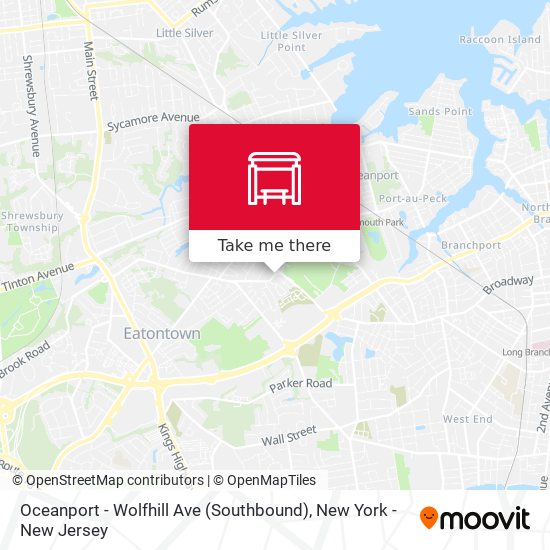 Oceanport - Wolfhill Ave (Southbound) map