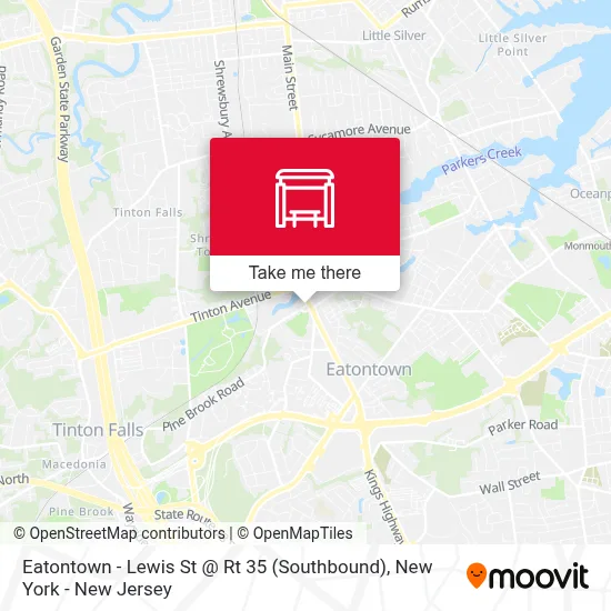 Eatontown - Lewis St @ Rt 35 (Southbound) map