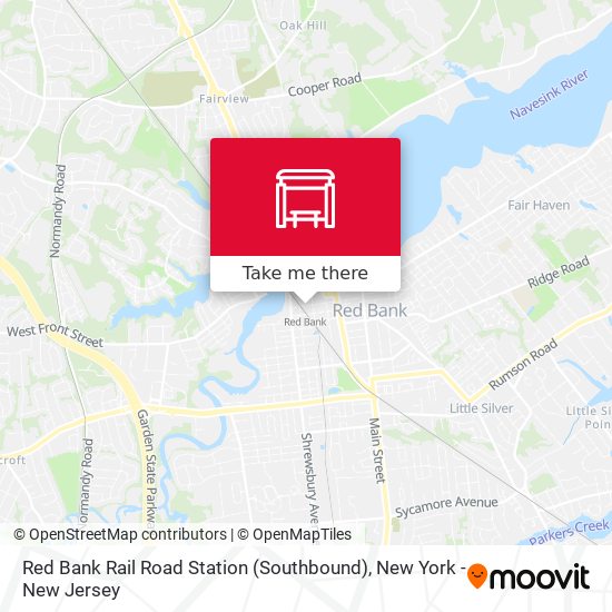 Mapa de Red Bank Rail Road Station (Southbound)