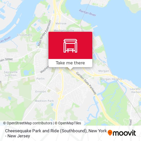 Cheesequake Park and Ride (Southbound) map