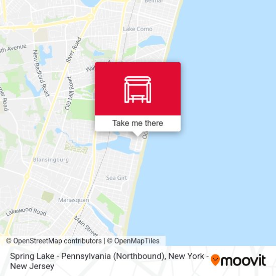Mapa de Spring Lake - Pennsylvania (Northbound)