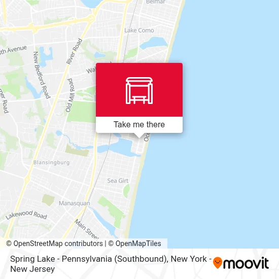 Spring Lake - Pennsylvania (Southbound) map
