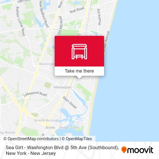Sea Girt - Washington Blvd @ 5th Ave (Southbound) map