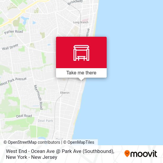 West End - Ocean Ave @ Park Ave (Southbound) map