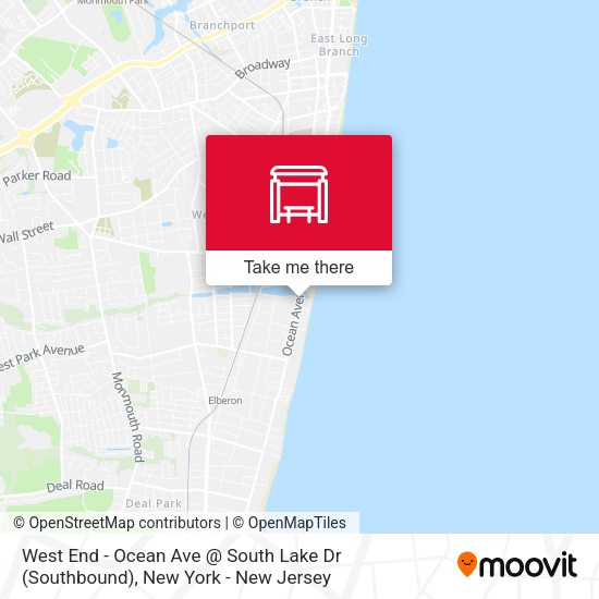 West End - Ocean Ave @ South Lake Dr (Southbound) map