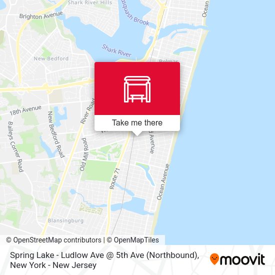 Spring Lake - Ludlow Ave @ 5th Ave (Northbound) map