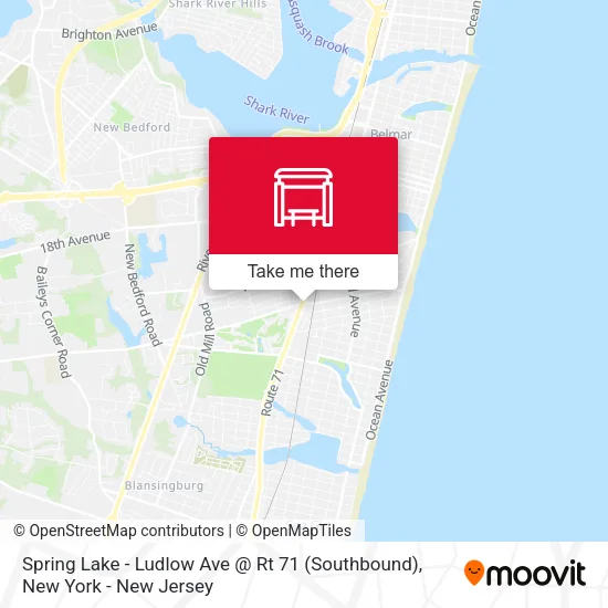 Mapa de Spring Lake - Ludlow Ave @ Rt 71 (Southbound)