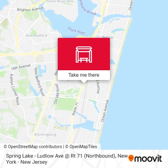 Spring Lake - Ludlow Ave @ Rt 71 (Northbound) map