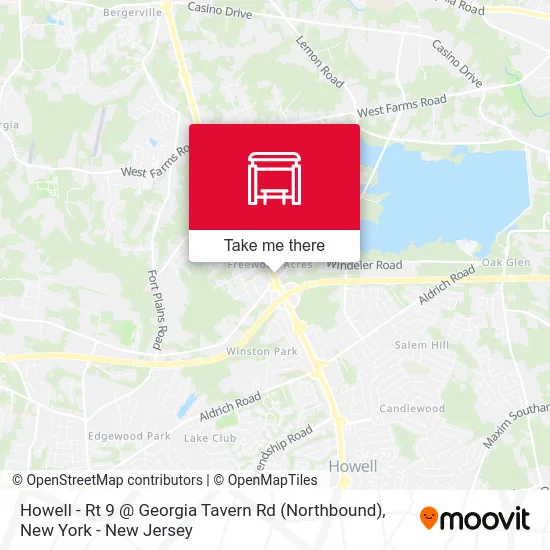 Howell - Rt 9 @ Georgia Tavern Rd (Northbound) map