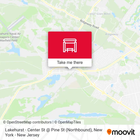 Lakehurst - Center St @ Pine St (Northbound) map