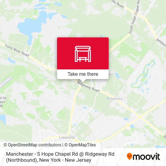Manchester - S Hope Chapel Rd @ Ridgeway Rd (Northbound) map