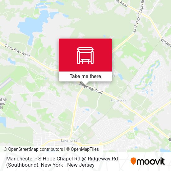 Manchester - S Hope Chapel Rd @ Ridgeway Rd (Southbound) map