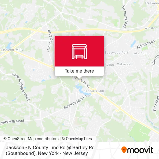 Jackson - N County Line Rd @ Bartley Rd (Southbound) map