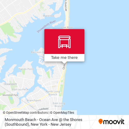 Mapa de Monmouth Beach - Ocean Ave @ the Shores (Southbound)