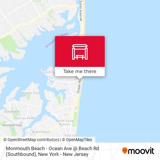 Monmouth Beach - Ocean Ave @ Beach Rd (Southbound) map