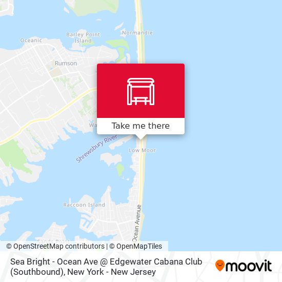 Mapa de Sea Bright - Ocean Ave @ Edgewater Cabana Club (Southbound)