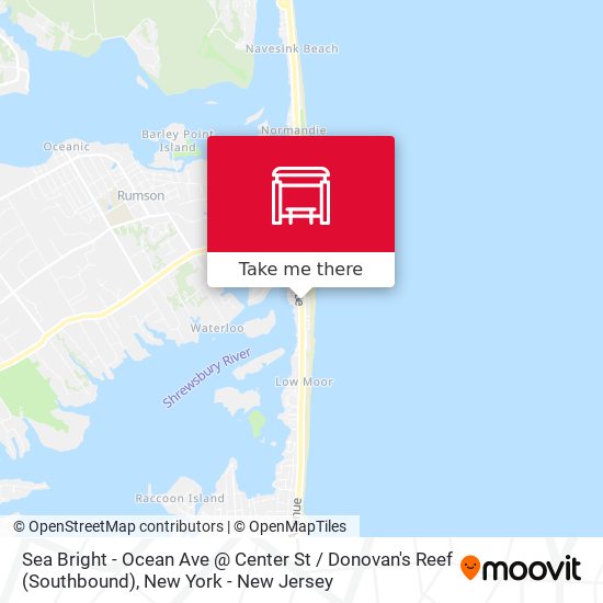 Sea Bright - Ocean Ave @ Center St / Donovan's Reef (Southbound) map