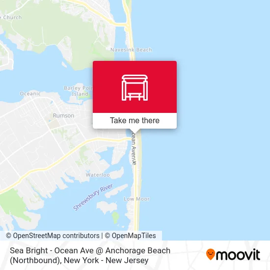 Sea Bright - Ocean Ave @ Anchorage Beach (Northbound) map