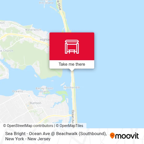 Sea Bright - Ocean Ave @ Beachwalk (Southbound) map