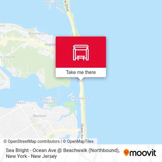 Sea Bright - Ocean Ave @ Beachwalk (Northbound) map