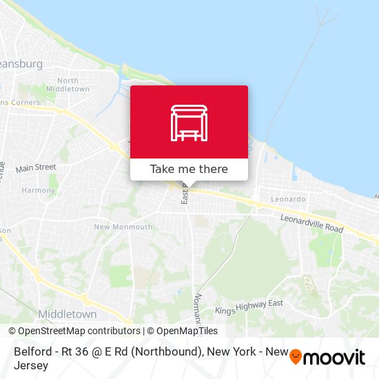 Belford - Rt 36 @ E Rd (Northbound) map