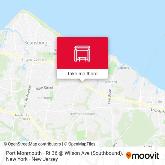 Mapa de Port Monmouth - Rt 36 @ Wilson Ave (Southbound)